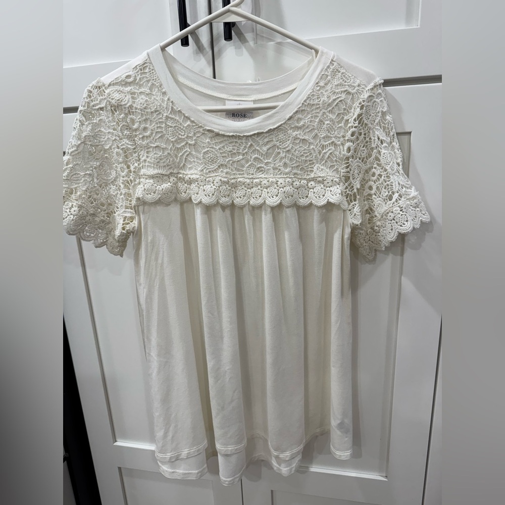 Knox Rose Cream Lace Blouse